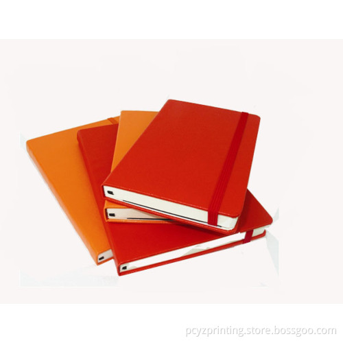 PU Notebook with Silk Book Mark and Elastic Band/Book Printing